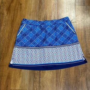 Lady Hagen Blue & white floral golf Skort size 10
